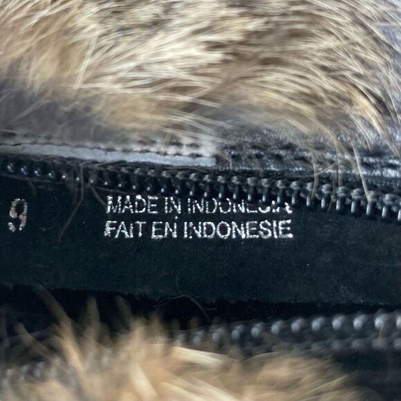 Rudsak Fur Trim Leather Wedge Heels EUR Size 39 US 8.5? - Picture 11 of 12